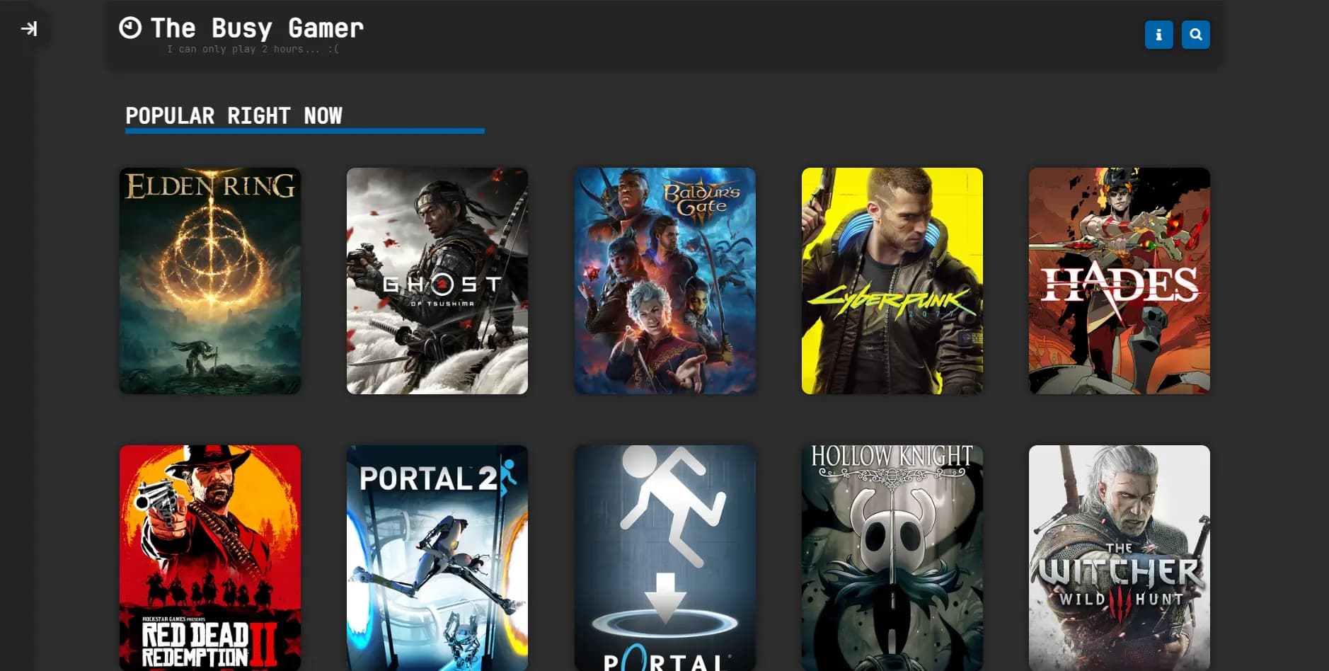 The Busy Gamer App